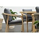 Garden Impressions Showroommodel Santos dining tuinstoel acacia white wash antraciet( set van 4 stuks) Garden Impressions Showroommodel Santos dining tuinstoel acacia white wash antraciet( set van 4 stuks)
