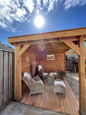 AVH-Collectie Naturel lounge balkonset 2-delig naturel rotan wit AVH-Collectie Naturel lounge balkonset 2-delig naturel rotan wit