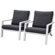 AVH-Collectie Malaga lounge balkonset 2 delig wit aluminium