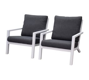 AVH-Collectie Malaga lounge balkonset 2 delig wit aluminium