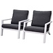AVH-Collectie Malaga lounge balkonset 2 delig wit aluminium AVH-Collectie Malaga lounge balkonset 2 delig wit aluminium