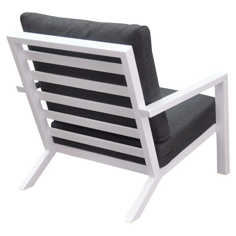 AVH-Collectie Malaga stoel-bank loungeset 4-delig wit aluminium