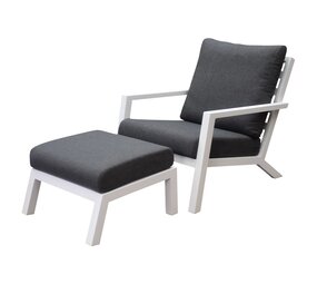 AVH-Collectie Malaga lounge balkonset 2 delig wit aluminium