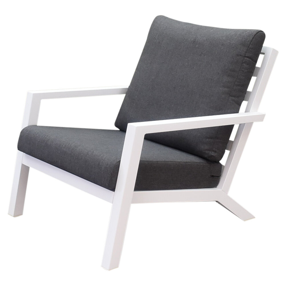 AVH-Collectie Malaga lounge balkonset 3 delig wit aluminium