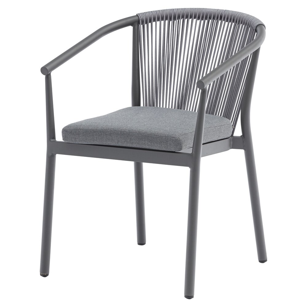 AVH-Collectie Set van 8 Apollo dining tuinstoel rope stapelbaar
