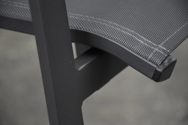 AVH-Collectie Set van 6 New Valley stapelbare tuinstoelen antraciet aluminium AVH-Collectie Set van 6 New Valley stapelbare tuinstoelen antraciet aluminium