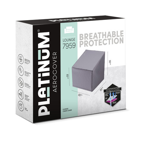 Aerocover Platinum AeroCover Loungestoelhoes hoge rug 80x90xH65/90 Aerocover Platinum AeroCover Loungestoelhoes hoge rug 80x90xH65/90