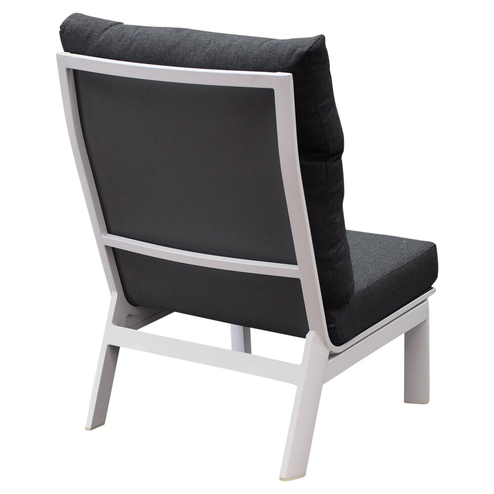 AVH-Collectie Pacific hoek dining loungeset 5 delig aluminium verstelbaar wit