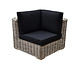 AVH-Collectie Nissah modulair hoekelement naturel rotan - olefin black - urecel foam AVH-Collectie Nissah modulair hoekelement naturel rotan - olefin black - urecel foam