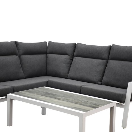 AVH-Collectie Pacific hoek loungeset 5 delig aluminium wit AVH-Collectie Pacific hoek loungeset 5 delig aluminium wit