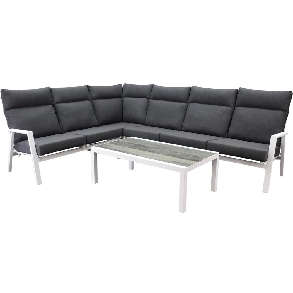 AVH-Collectie Pacific hoek loungeset 5 delig aluminium wit AVH-Collectie Pacific hoek loungeset 5 delig aluminium wit