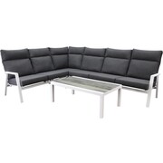AVH-Collectie Pacific hoek loungeset 5 delig aluminium wit