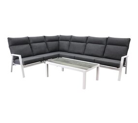 AVH-Collectie Pacific hoek loungeset 5 delig aluminium wit AVH-Collectie Pacific hoek loungeset 5 delig aluminium wit