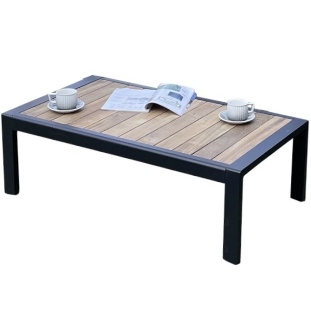 AVH-Collectie Kota lounge tuintafel aluminium antraciet 113x62xH38 cm teak blad AVH-Collectie Kota lounge tuintafel aluminium antraciet 113x62xH38 cm teak blad