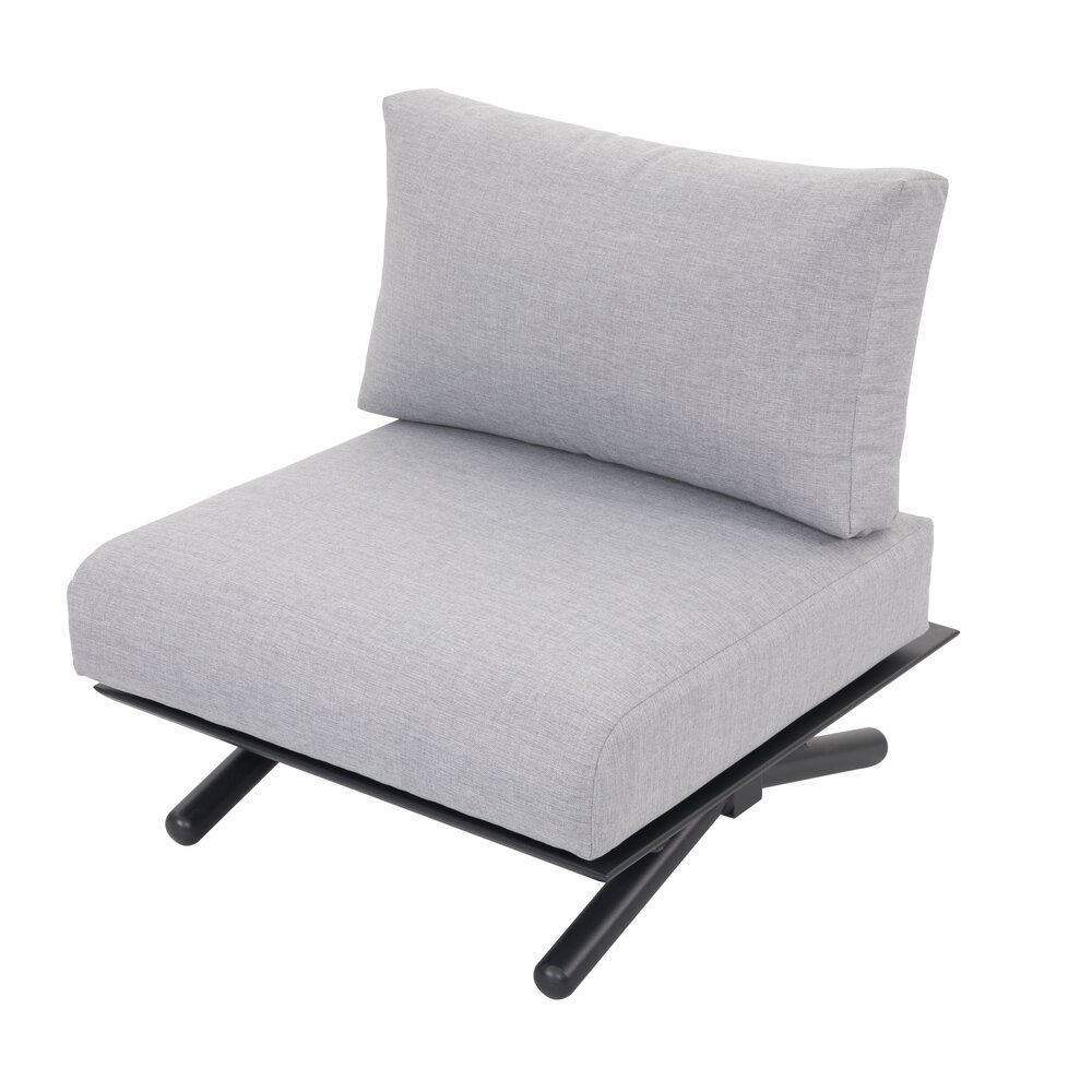 AVH-Collectie Bella Donna platform hoek loungeset 5 delig aluminium antraciet teak AVH-Collectie Bella Donna platform hoek loungeset 5 delig aluminium antraciet teak