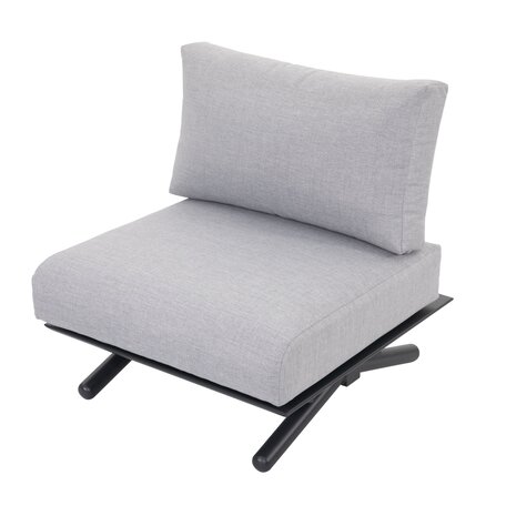 AVH-Collectie Bella Donna platform hoek loungeset 5 delig aluminium antraciet teak AVH-Collectie Bella Donna platform hoek loungeset 5 delig aluminium antraciet teak