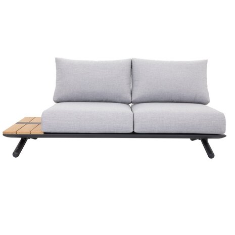 AVH-Collectie Bella Donna platform hoek loungeset 5 delig aluminium antraciet teak AVH-Collectie Bella Donna platform hoek loungeset 5 delig aluminium antraciet teak