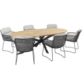 4 Seasons Outdoor Aprilla Prado dining tuinset 240x115xH75 cm 7 delig antraciet 4 Seasons Outdoor 4 Seasons Outdoor Aprilla Prado dining tuinset 240x115xH75 cm 7 delig antraciet 4 Seasons Outdoor