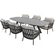 4 Seasons Outdoor Montana Calpi low dining tuinset 280x113xH75 cm 7 delig ovaal HPL antraciet 4 Seasons Outdoor 4 Seasons Outdoor Montana Calpi low dining tuinset 280x113xH75 cm 7 delig ovaal HPL antraciet 4 Seasons Outdoor