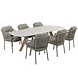 4 Seasons Outdoor Montana Jura keramiek Terrazzo dining tuinset 240x103xH75 cm 7 delig teak olijf 4 Seasons Outdoor 4 Seasons Outdoor Montana Jura keramiek Terrazzo dining tuinset 240x103xH75 cm 7 delig teak olijf 4 Seasons Outdoor