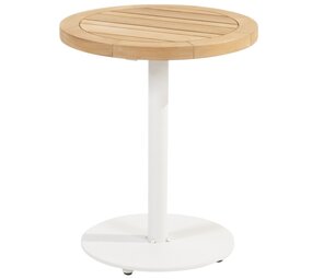 4 Seasons Outdoor Volta teak bijzettafel centrale poot wit 45 cm rond 4 Seasons Outdoor 4 Seasons Outdoor Volta teak bijzettafel centrale poot wit 45 cm rond 4 Seasons Outdoor