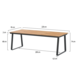 4 Seasons Outdoor Konos dining tuintafel met teak blad donkergrijs 220x95xH75 cm 4 Seasons Outdoor 4 Seasons Outdoor Konos dining tuintafel met teak blad donkergrijs 220x95xH75 cm 4 Seasons Outdoor