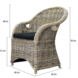 AVH-Collectie Macau dining tuinstoel met handgat naturel rotan AVH-Collectie Macau dining tuinstoel met handgat naturel rotan