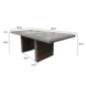 AVH-Collectie Menorca dining tuintafel 220x100xH75 cm grijs AVH-Collectie Menorca dining tuintafel 220x100xH75 cm grijs