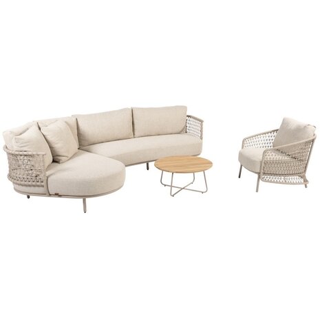 4 Seasons Outdoor Sardinia chaise longue loungeset 4 delig aluminum latte 4 Seasons Outdoor 4 Seasons Outdoor Sardinia chaise longue loungeset 4 delig aluminum latte 4 Seasons Outdoor