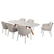 4 Seasons Outdoor Montana Eros keramiek Terrazzo dining tuinset 240x103xH75 cm 7 delig teak latte 4 Seasons Outdoor 4 Seasons Outdoor Montana Eros keramiek Terrazzo dining tuinset 240x103xH75 cm 7 delig teak latte 4 Seasons Outdoor