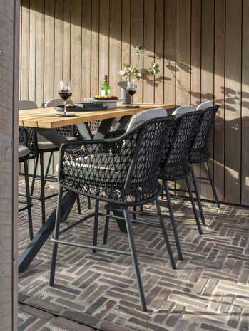 4 Seasons Outdoor Tramonti bar stoel antraciet rope 4 Seasons Outdoor 4 Seasons Outdoor Tramonti bar stoel antraciet rope 4 Seasons Outdoor