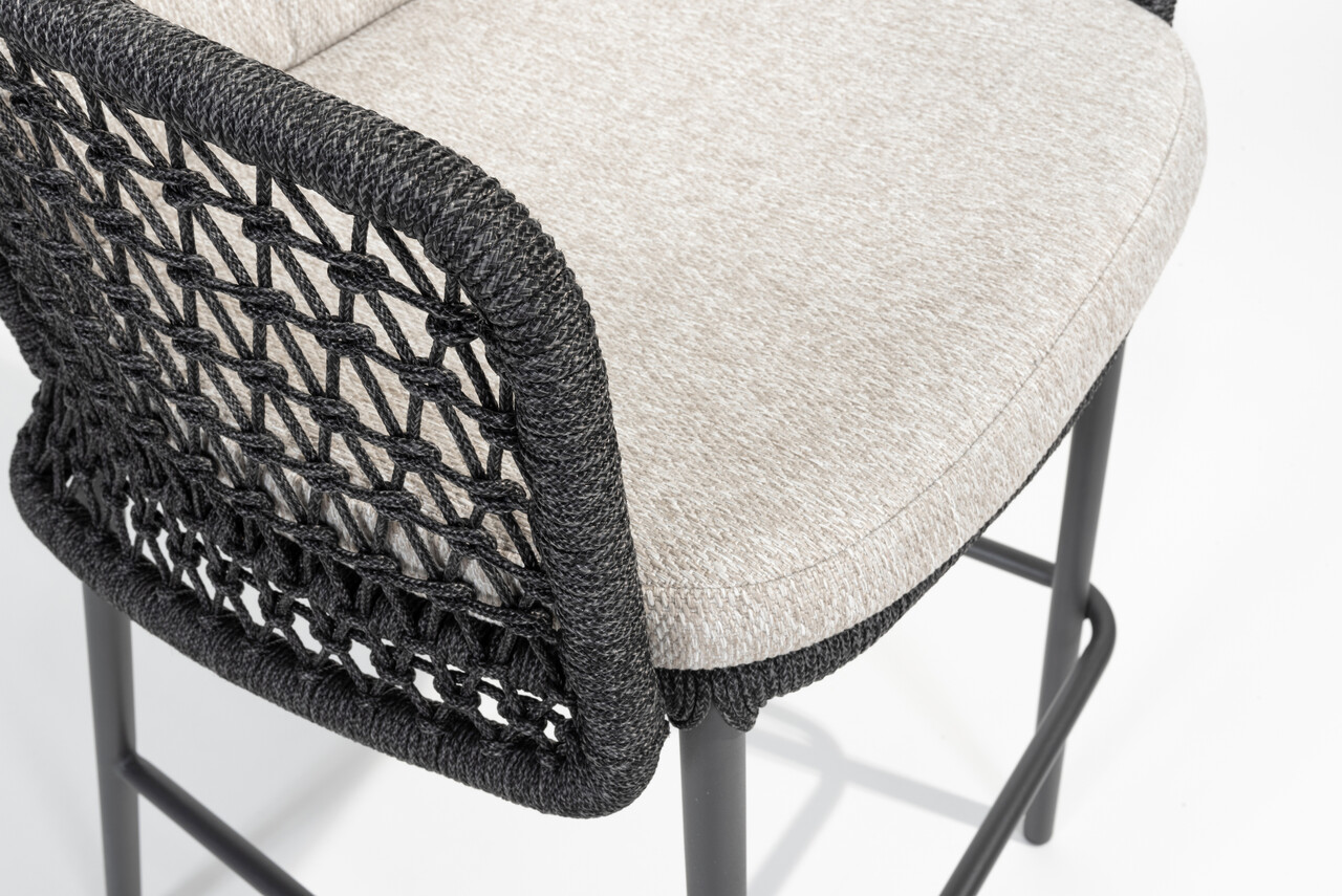 4 Seasons Outdoor Tramonti bar stoel antraciet rope 4 Seasons Outdoor 4 Seasons Outdoor Tramonti bar stoel antraciet rope 4 Seasons Outdoor