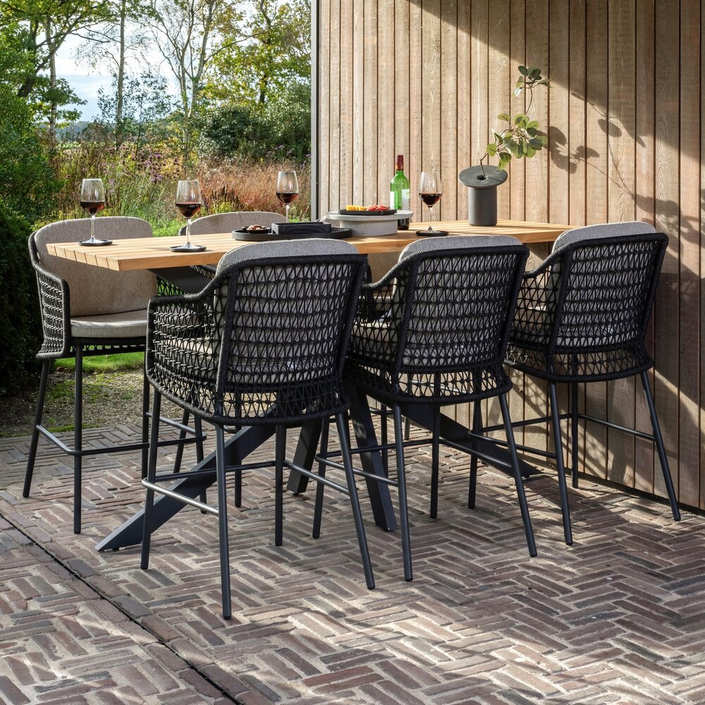 Taste 4SO Prado bartafel 200x70x105 cm aluminium teak antraciet Taste 4SO Taste 4SO Prado bartafel 200x70x105 cm aluminium teak antraciet Taste 4SO