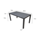 AVH-Collectie Ardore dining tuintafel 160x90 cm aluminium antraciet