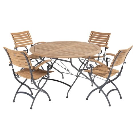 4 Seasons Outdoor Bellini dining tuinset 120 cm rond 5 delig teak 4 Seasons Outdoor 4 Seasons Outdoor Bellini dining tuinset 120 cm rond 5 delig teak 4 Seasons Outdoor