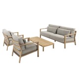 4 Seasons Outdoor Lucas stoel bank loungeset 4 delig naturel teak 4 Seasons Outdoor 4 Seasons Outdoor Lucas stoel bank loungeset 4 delig naturel teak 4 Seasons Outdoor