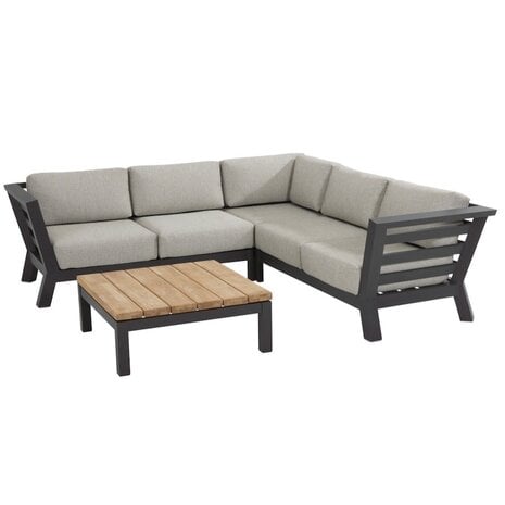 4 Seasons Outdoor Meteoro hoek loungeset 4-delig antraciet 4-Seasons Outdoor 4 Seasons Outdoor Meteoro hoek loungeset 4-delig antraciet 4-Seasons Outdoor