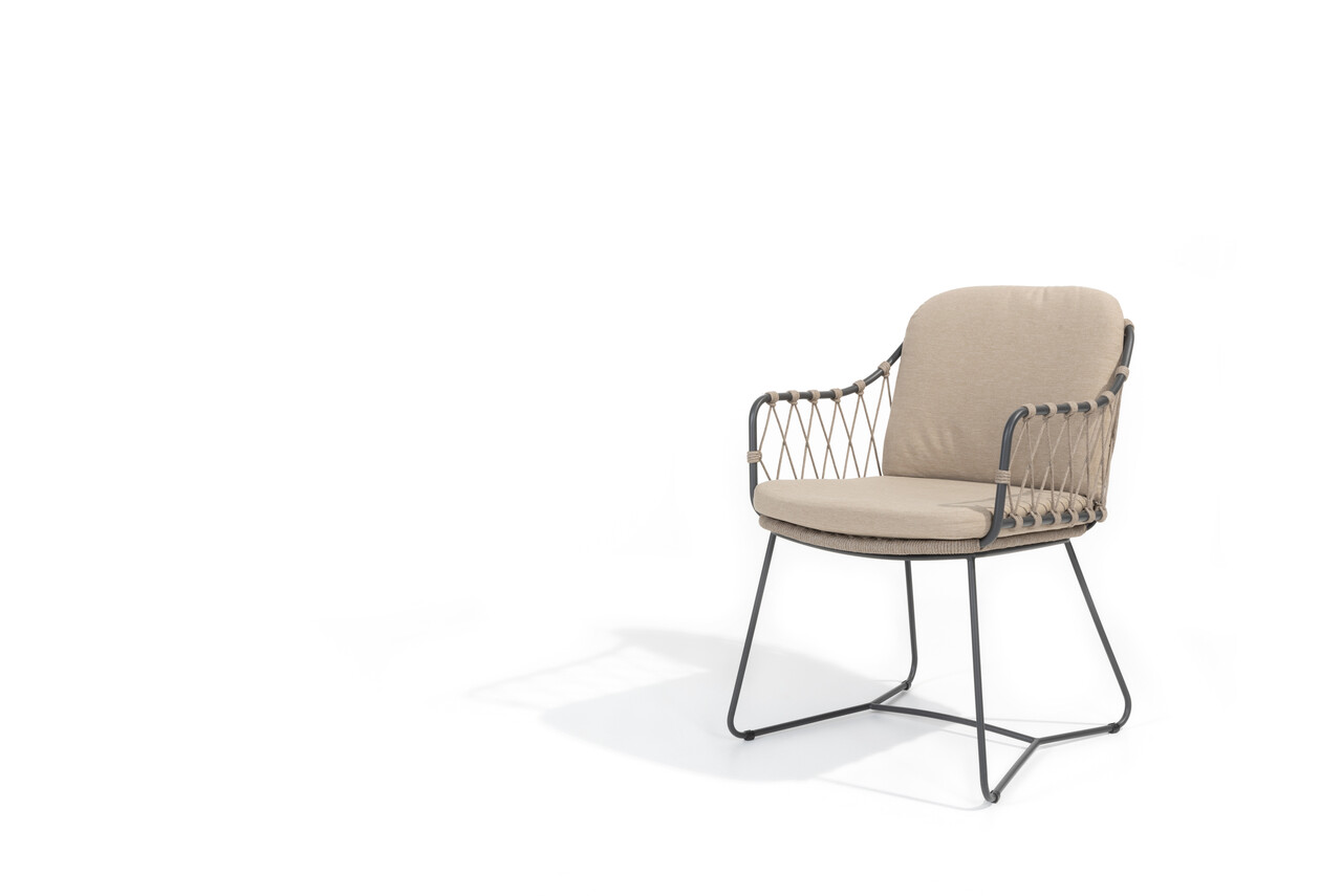 Taste 4SO Prego dining tuinstoel rope antraciet taupe Taste 4SO Taste 4SO Prego dining tuinstoel rope antraciet taupe Taste 4SO