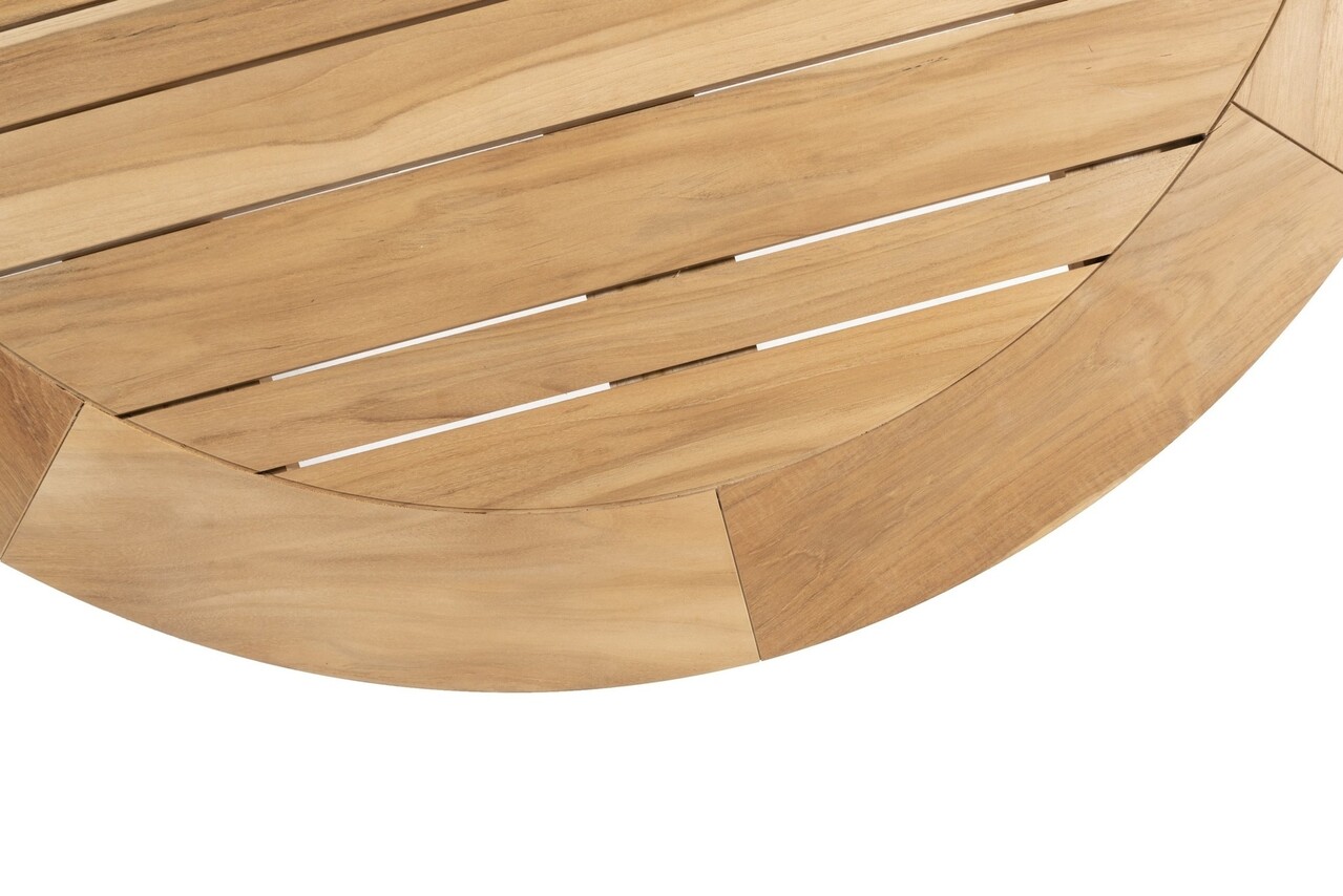 Taste 4SO Prego Prado dining tuinset 160 cm rond 7 delig taupe teak Taste 4SO