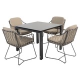 4 Seasons Outdoor Goa Prego dining tuinset 95x95xH75 cm 5 delig HPL slate antraciet taupe Taste 4SO 4 Seasons Outdoor Goa Prego dining tuinset 95x95xH75 cm 5 delig HPL slate antraciet taupe Taste 4SO