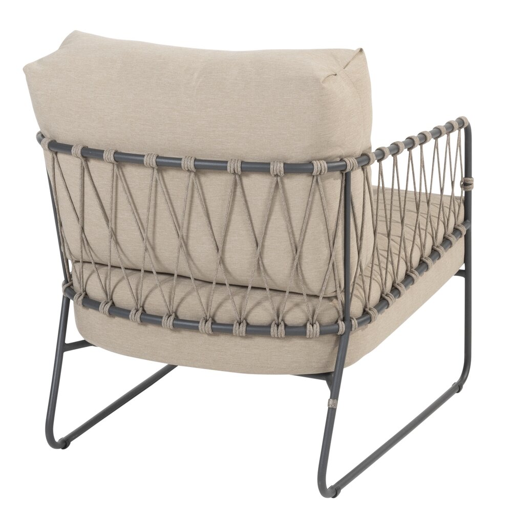 Taste 4SO Prego lounge stoel rope antraciet taupe Taste 4SO Taste 4SO Prego lounge stoel rope antraciet taupe Taste 4SO