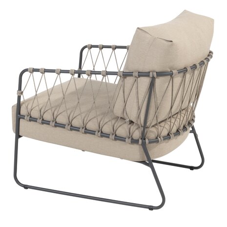 Taste 4SO Prego lounge stoel rope antraciet taupe Taste 4SO Taste 4SO Prego lounge stoel rope antraciet taupe Taste 4SO