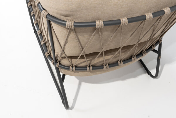 Taste 4SO Prego lounge stoel rope antraciet taupe Taste 4SO Taste 4SO Prego lounge stoel rope antraciet taupe Taste 4SO