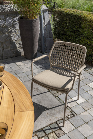 Taste 4SO Barista Prado dining tuinset 130 cm rond 5 delig latte teak 4 Seasons Outdoor Taste 4SO Barista Prado dining tuinset 130 cm rond 5 delig latte teak 4 Seasons Outdoor