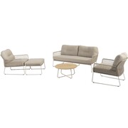 Taste 4SO Albano stoel bank loungeset 5 delig latte rope Taste 4SO