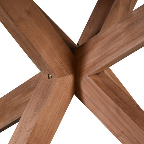 AVH-Collectie Ellips dining tuintafel 200x110xH76 cm met kruispoot teak AVH-Collectie Ellips dining tuintafel 200x110xH76 cm met kruispoot teak