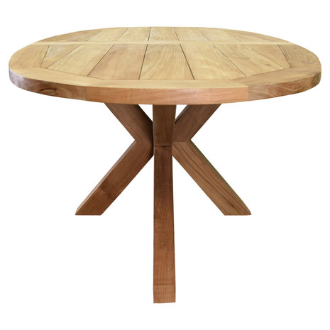 AVH-Collectie Ellips dining tuintafel 200x110xH76 cm met kruispoot teak AVH-Collectie Ellips dining tuintafel 200x110xH76 cm met kruispoot teak