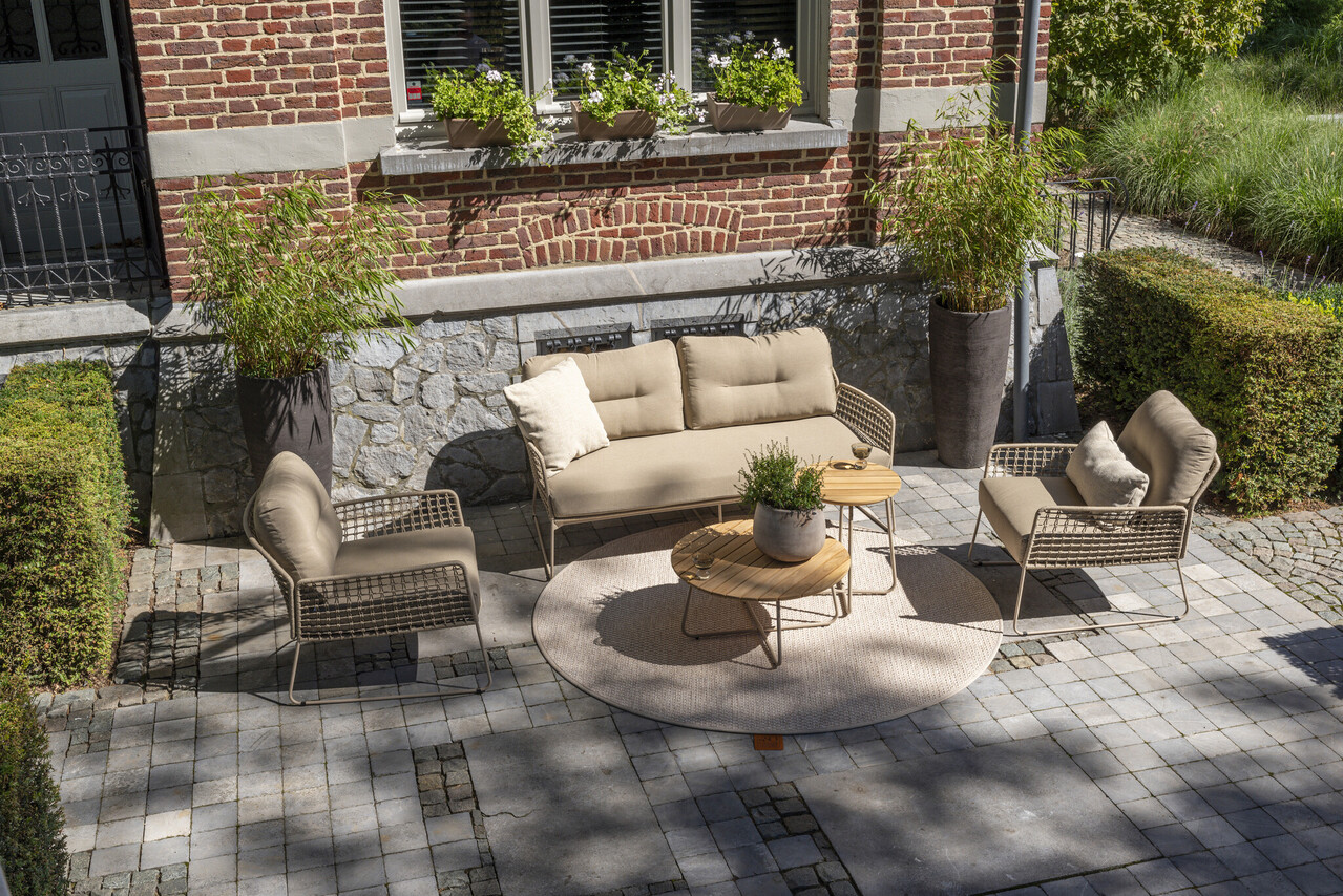 Taste 4SO Albano stoel bank loungeset 4 delig latte rope Taste 4SO Taste 4SO Albano stoel bank loungeset 4 delig latte rope Taste 4SO