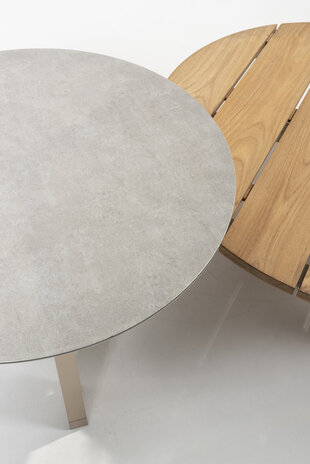 4 Seasons Outdoor Emma set loungetafels 65 cm rond en 80 cm rond teak latte Taste 4SO 4 Seasons Outdoor Emma set loungetafels 65 cm rond en 80 cm rond teak latte Taste 4SO