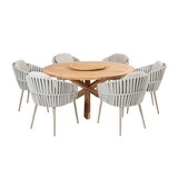 Taste 4SO Eva Prado dining tuinset 160 cm rond 7 delig latte teak 4 Seasons Outdoor Taste 4SO Eva Prado dining tuinset 160 cm rond 7 delig latte teak 4 Seasons Outdoor
